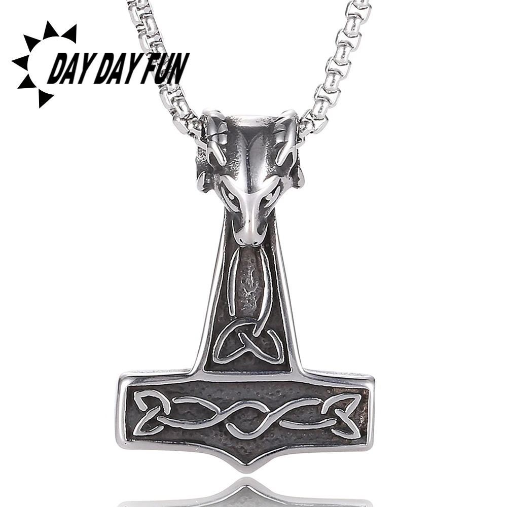 Мужская подвеска с символикой викингов персонализированные головы Овцы крест