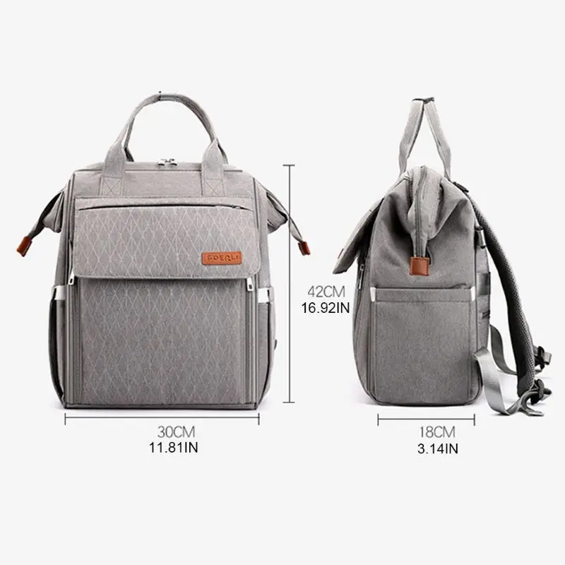 

Multifunctional Baby Diaper Mummy Backpack Large Capacity Nappy Bag USB Handbag