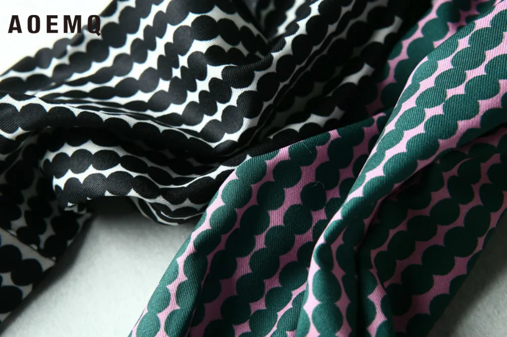 AOEMQ модные рубашки для ночного клуба молодых людей с принтом в горошек темного