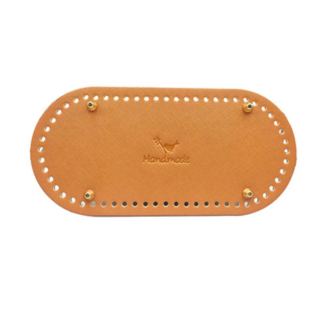 

12*25cm Long Oval Bottom For Knitted Bag Pu Leather Bag Accessories Handmade Bottom Diy Crochet Pad Women Bag Bottom Handbag