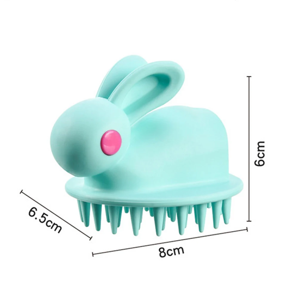 

Cute Rabbit Silicone Head Scalp Massage Brush Handheld Shampoo Hair Washing Clean Comb Shower Bath Spa Massage Tool for KIds
