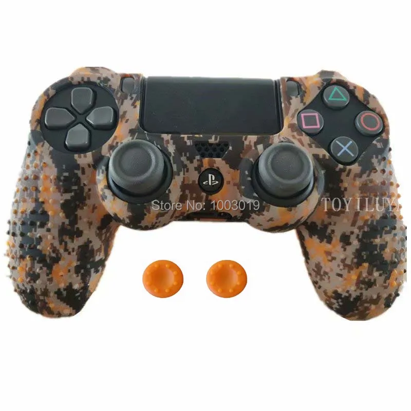 Противоскользящий силиконовый резиновый чехол для sony playstation 4 PS4 Pro тонкий контроллер с 2 джойстиками