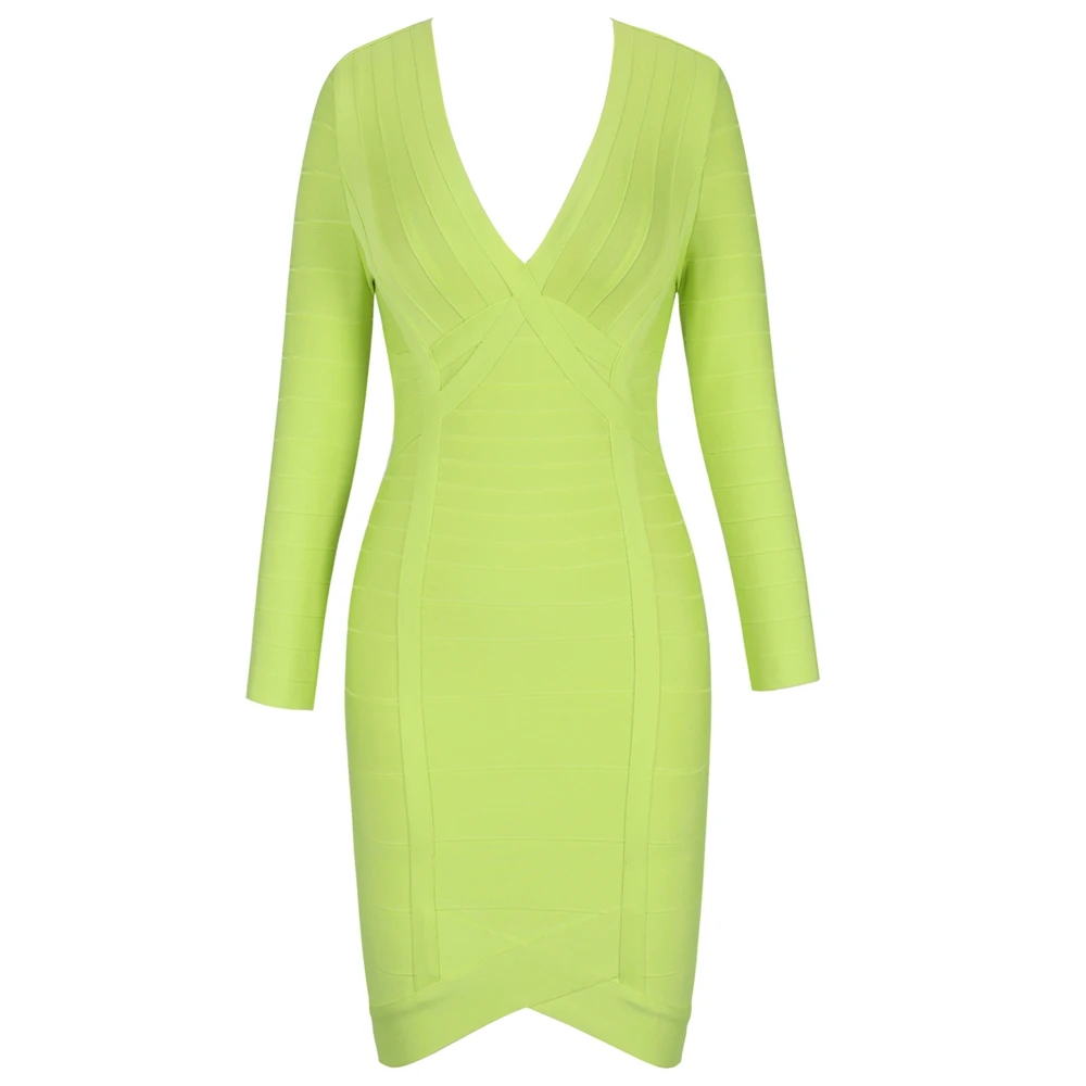 Женское облегающее платье с оленем неоновое женское Бандажное знаменитости