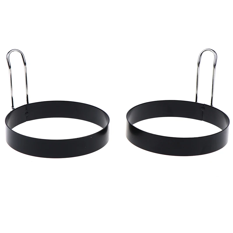 2 шт. антипригарная форма из нержавеющей стали для яиц с ручкой круглые Блинные