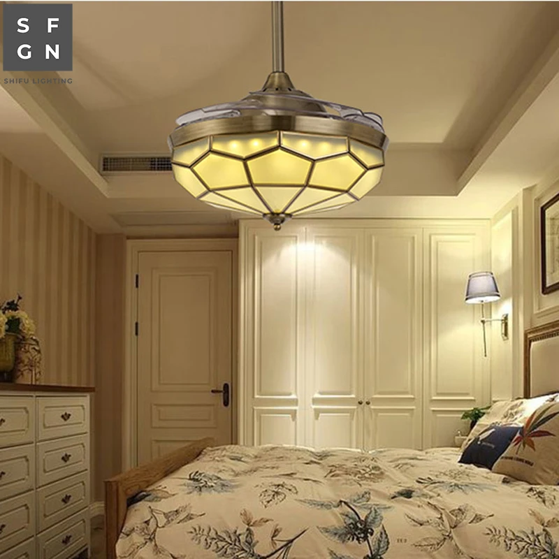 Светодиодный потолочный вентилятор для гостиной столовой спальни 110 В 220