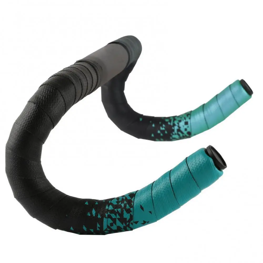 

50%HOT 2 pieces of non-slip, breathable and shock-absorbing road bike handlebar with rubber gradient color dead speed winding be