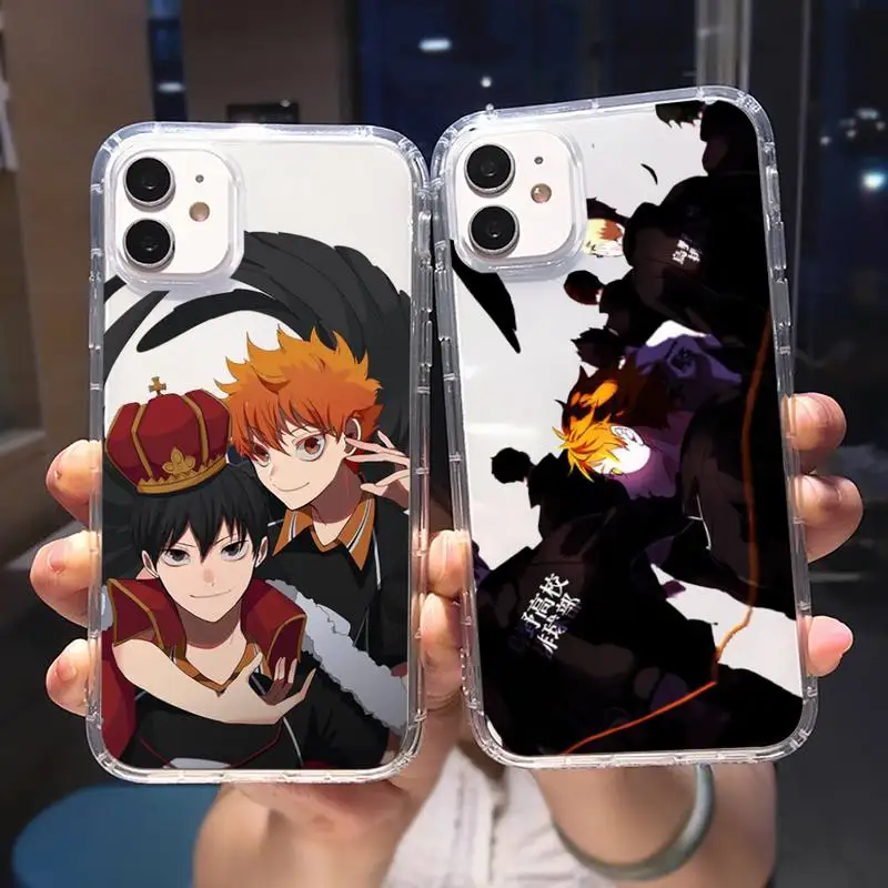 Милый прозрачный чехол для телефона с японским аниме Oya Haikyuu iPhone 6 7 8 11 12 13 s mini pro X XS