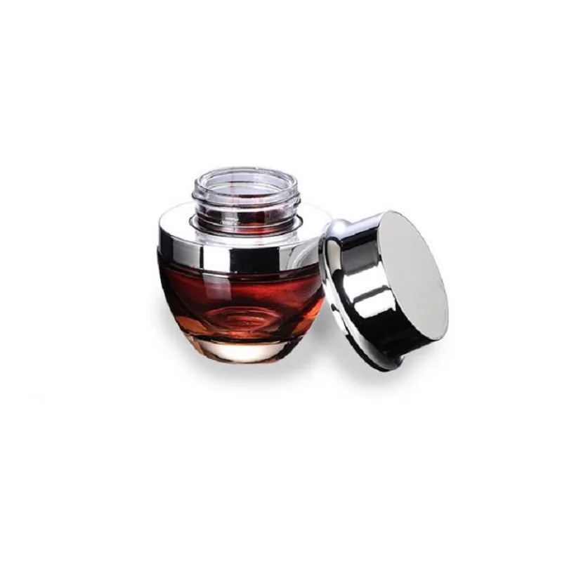30ML 50ML 100ML Red Cosmetic Packaging Glass Refillable Bottle Silver Lotion Pump Essential Oil Vial 30G 50G Cream Jars 8pieces |