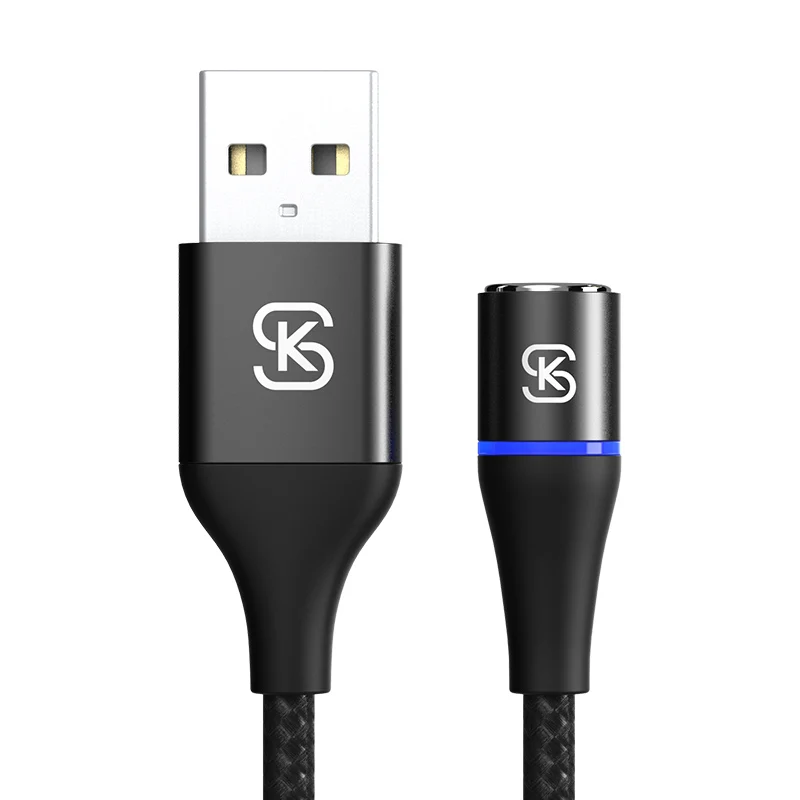 Магнитный кабель быстрой зарядки 3A QC 4,0 3,0 Micro usb type c 3 в 1 Дата для Iphone x samsung xiaomi Android SIKAI - Цвет: only cable