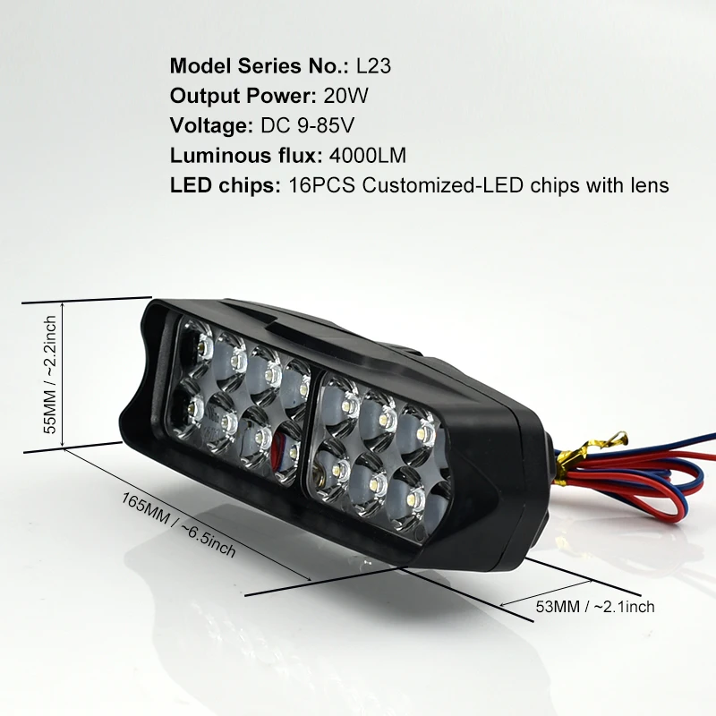 CNSUNNY светильник 10 шт. 20 Вт светодиодсветодиодный панель точечный луч внедорожник