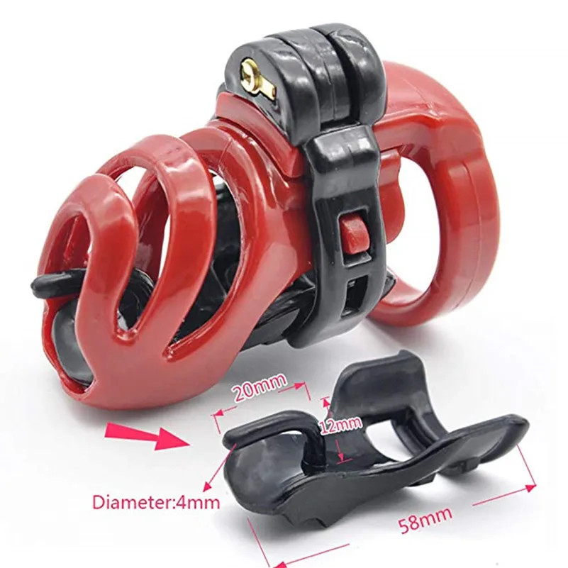 Новый 3D дизайн натуральный каучук маленький Мужской Пояс верности клетка для