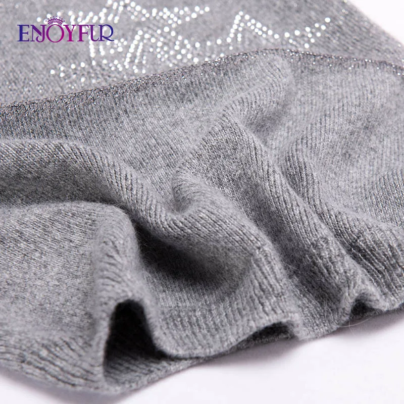 Женская мешковатая шапка ENJOYFUR, теплая плотная шерстяная вязаная шапка с дизайном Гравити Фолз, для зимы