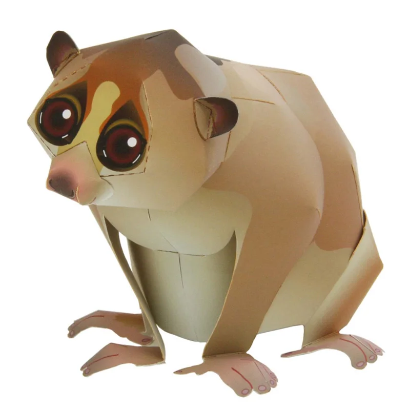 Sunda Slow Loris Monkey Handmade Origami Art Folding Mini Cute 3D Paper Model Papercraft Animal DIY Kids Adult Craft Toys QD-017 |
