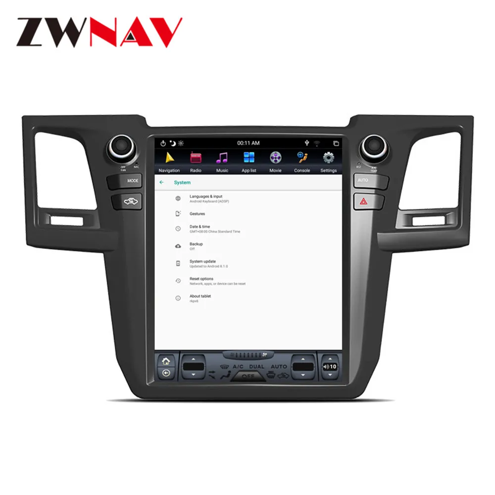 Для вертикального стиля Тесла Android 9 0 Автомобильный GPS Toyota Fortuner 2007-2015