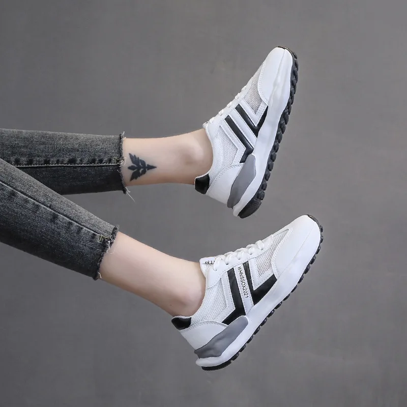 

Breathable Sneakers Thick-soled Old Shoes 2022 Top New Korean Fashion Student Mesh Casual Platform Shoes Tide