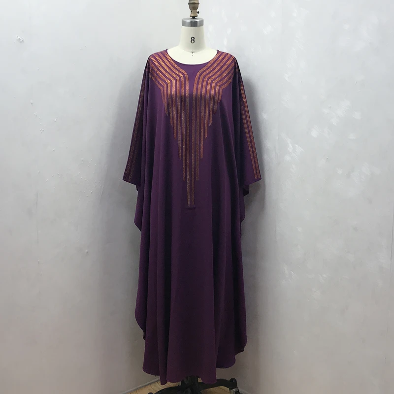 New African Women's Clothing Dashiki Fashion Abaya Stylish KWA Robe Sequins Embroidery Free Size Loose Long Dresses For Lady