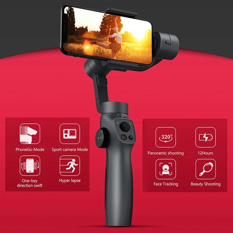 Anjielosmart Capture2 3 осевой переносной карданный стабилизатор для GoPro iPhone 7 6 Plus 5 sjcam EKEN Yi