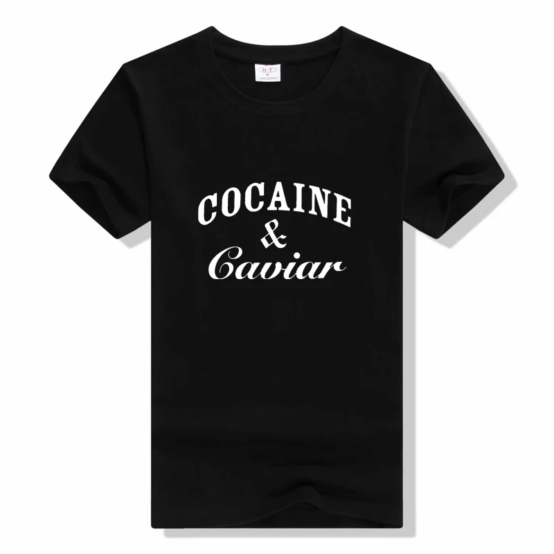 

cocaine&caviar Funny Summer Tops Femme T-shirt Women Short Sleeve O-neck all-match Tshirt Tops Harajuku Clothes Women Tee Shirt