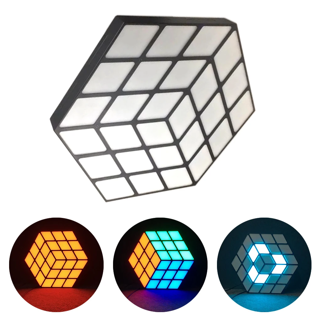 Новый 2021 светодиодный Magic Cube 3D эффект плоский Панель настенный светильник для фон