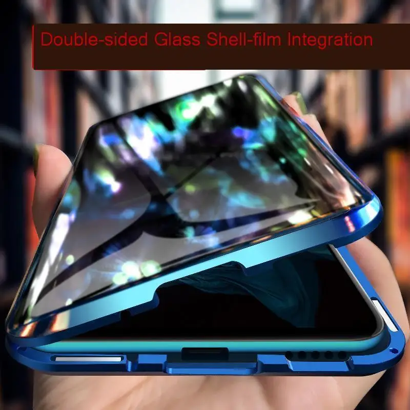 

For Xiaomi Mi 9 Case Magnet Metal Clear Hard Glass 360 Full Protective Back Front Cover Case For Xiaomi Mi9 9 lite Se 8 A3 9t