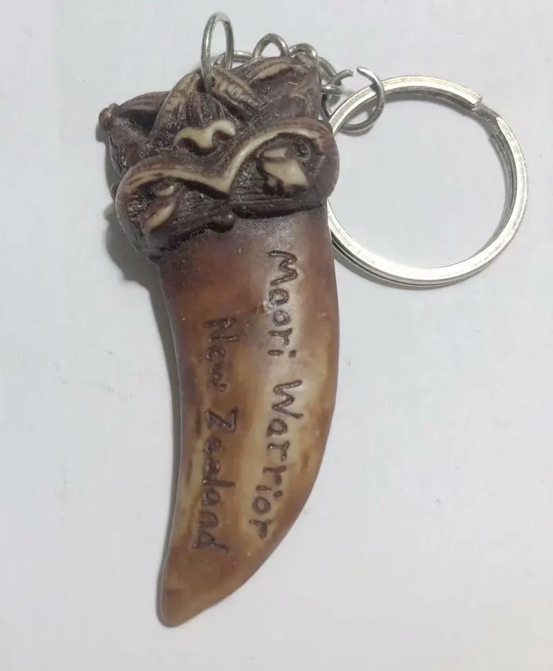 

12 pcs Tibetan Yak Bone Hand Carved Amulets Style Biker Keychain
