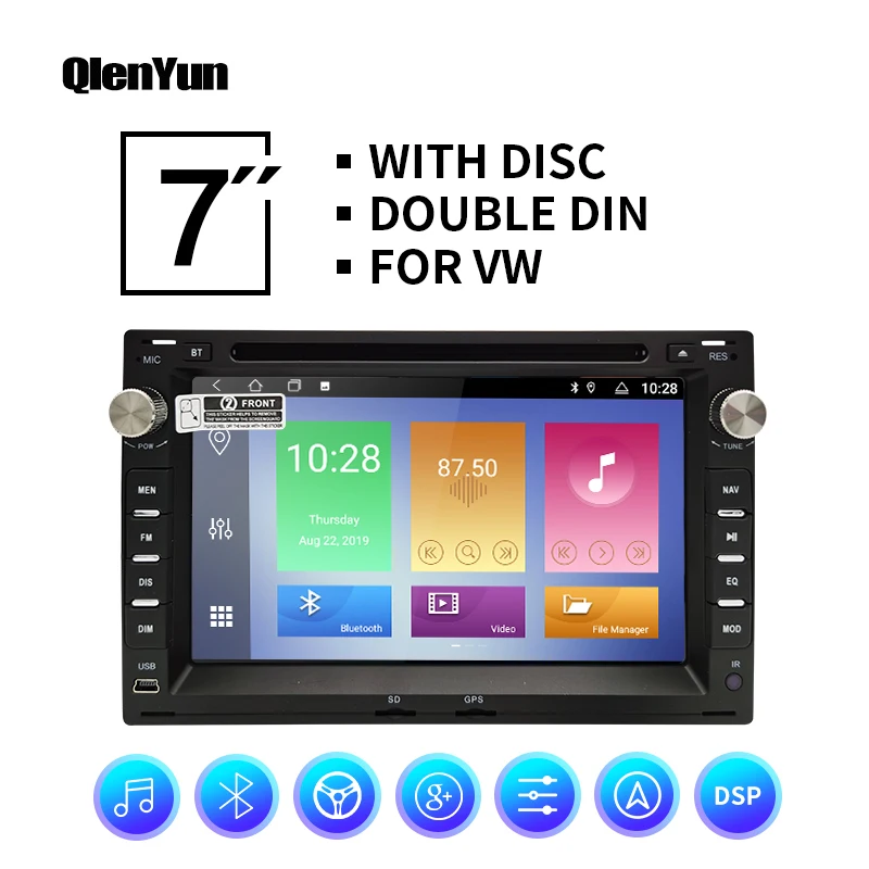Автомагнитола QlenYun 2 Din Android 9 для VW/Volkswagen/GOLF/POLO/TRANSPORTER/Passat B5 автомагнитола DVD