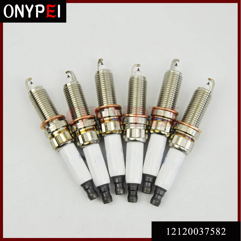 6 шт./лот иридиевая Свеча зажигания 12120037582 ZR5TPP33S для BMW 335i 435i 535i 640i X3 F25 X5 E70 X6 E72 121 200 375