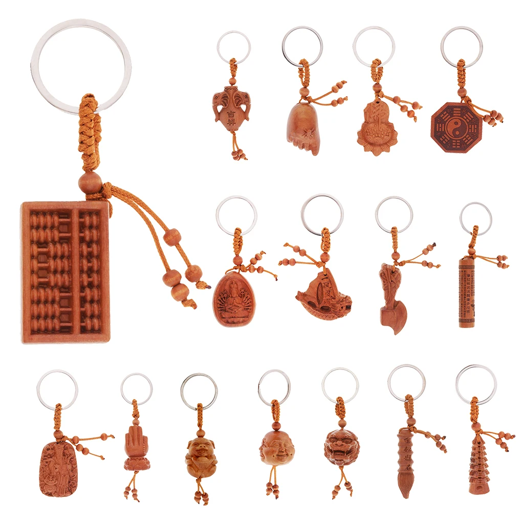 

Tibetan Buddhism Amulet Luck Pendants Decorative Key Ring Key Chain Handmade