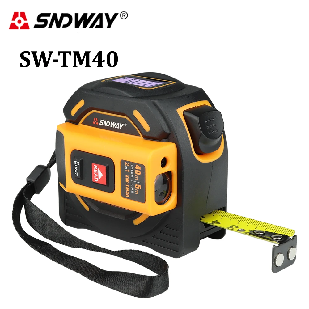 

SNDWAY laser distance meter range finder 40M 60M laser tape measure digital retractable 5m laser rangefinder Ruler Survey tool