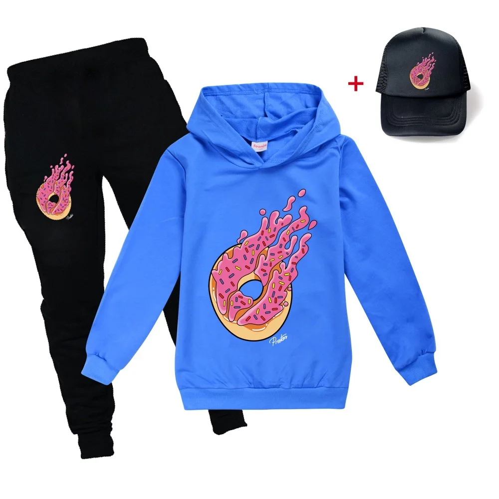 Костюм детский из 3 предметов свитер штаны и шапка весна-осень лето костюм для