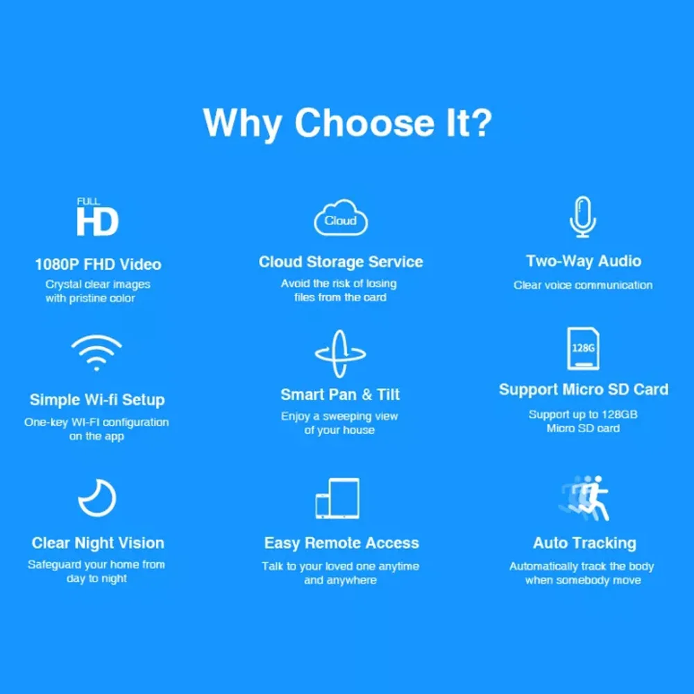 Робот IP камера видеонаблюдения 1080P 2 Мп Wi Fi|Камеры видеонаблюдения| |