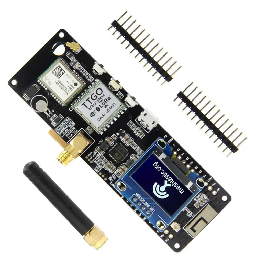 

TTGO Meshtastic T-Beam V1.1 ESP32 433/470/868/Mhz WiFi BLE Lora ESP32 GPS 915 держатель батареи с OLED