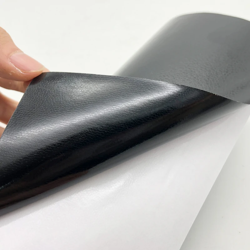 Премиальная черная кожа типом пх клей наклейки из виниловой пленки для авто