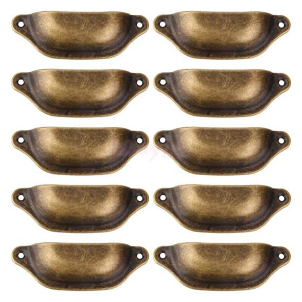 10 шт. винтажные антикварные латунные ручки для вытягивания стаканов в