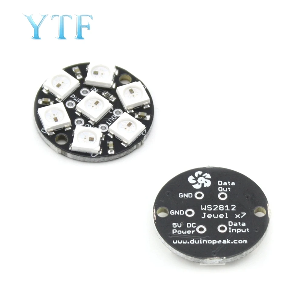 7 битный светодиодный кольцевой светильник WS2812 5050 RGB со встроенными