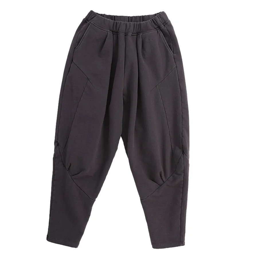

Women's Harem Pants Plus Velvet Thicken Casual Trouser Female Winter Loose Woman Sweatpants Solid Color Cotton Trousers