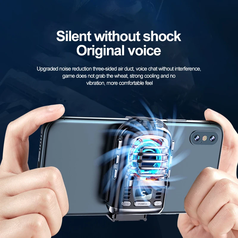 

ZH339 Mobile Phone Game Cooler System Cooling Fan Gamepad Holder Stand Radiator With LED Display For Xiaomi Iphone Mobile Phone