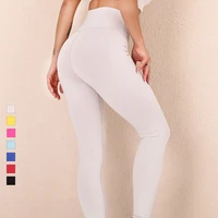 high waisted yoga pants seamless gym fitness jogger pink trousers bubble butt women sport woman tights push up white leggings