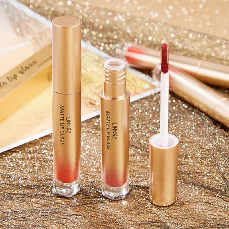 Золотая Алмазная глазурь для губ увлажняющая Водонепроницаемая антипригарная