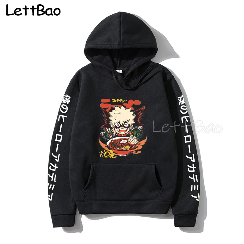 

Толстовка с капюшоном в японском стиле моя геройская академия, Мужской Повседневный пуловер в стиле Харадзюку, толстовка с капюшоном, одежд...