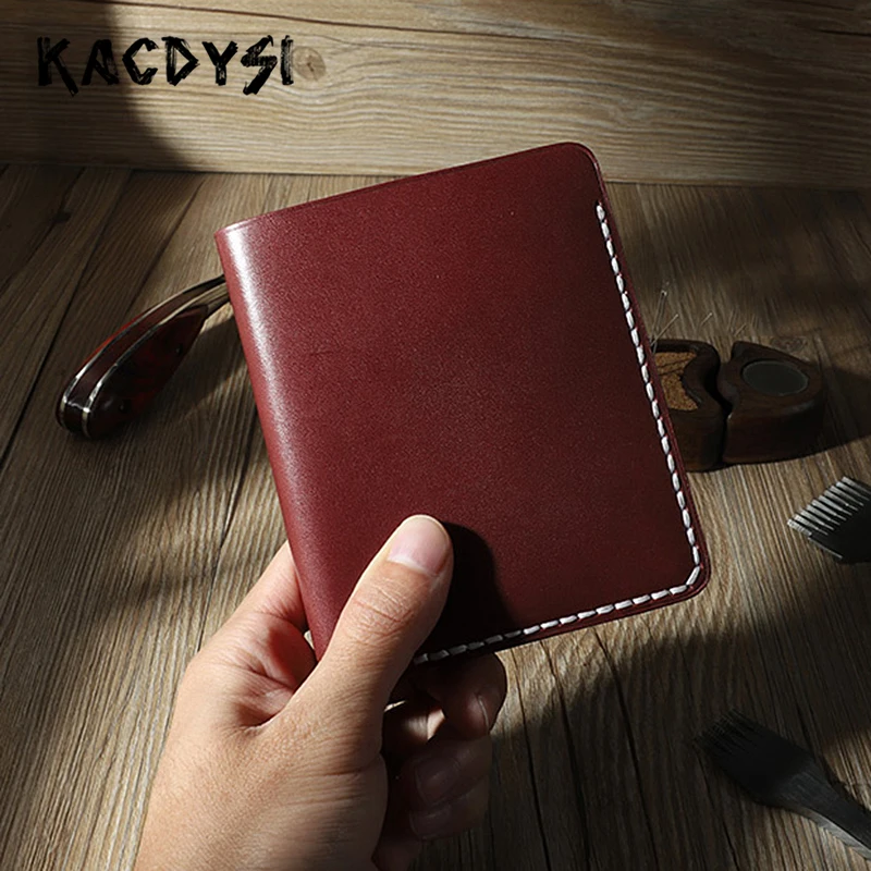 Натуральная коровья кожа оригинал ручная работа Винтажный Мужской кошелек