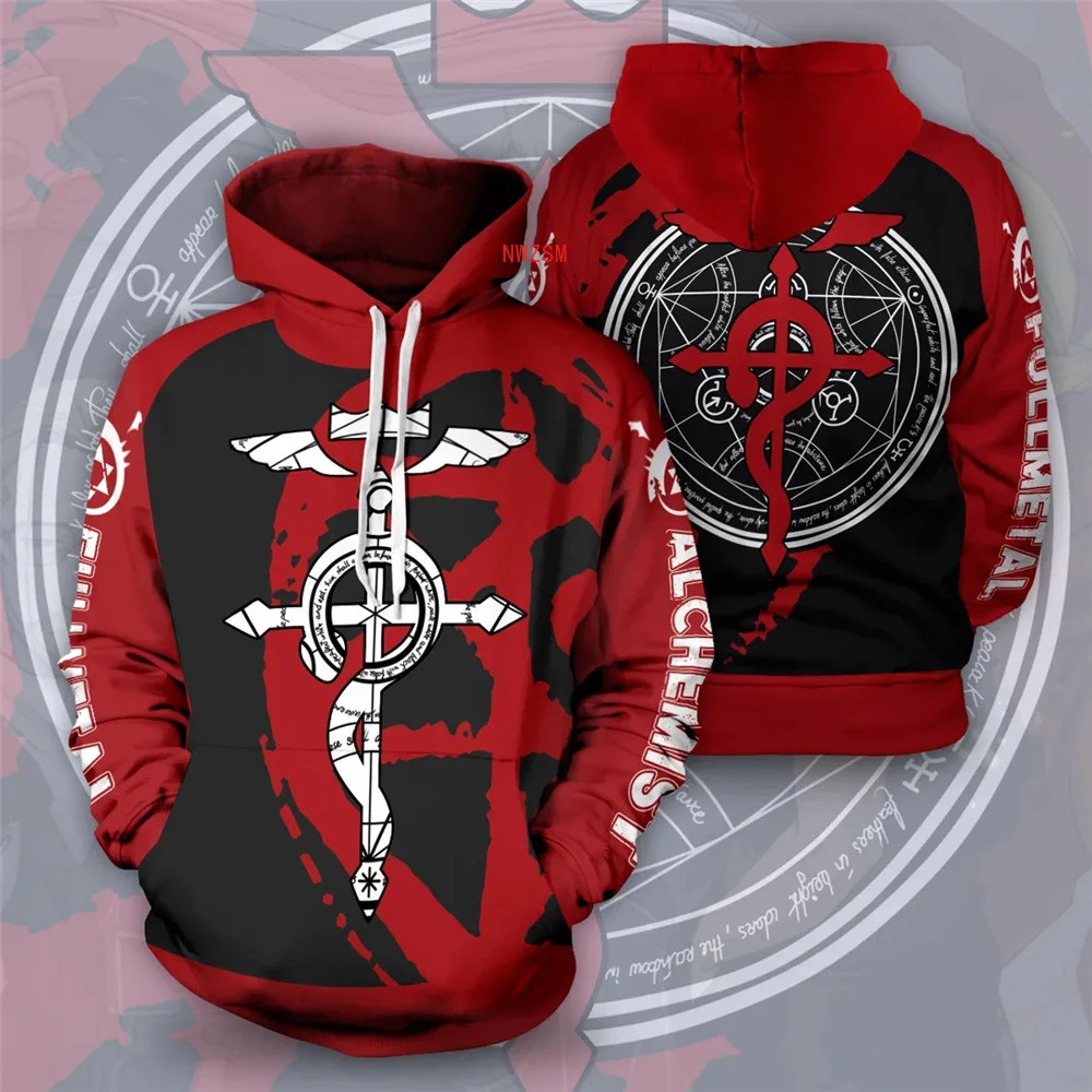 

3D Аниме Fullmetal Alchemist толстовки Свитшот косплей костюм Мужская куртка с капюшоном Топ Новинка