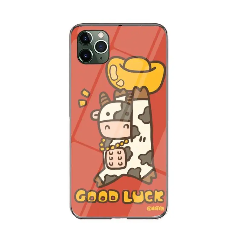 

FHNBLJ Glass phone case Phone Case For iPhone 12 mini 12 PRO Max 11 pro XS MAX 8 7 6 6S Plus X XR cover