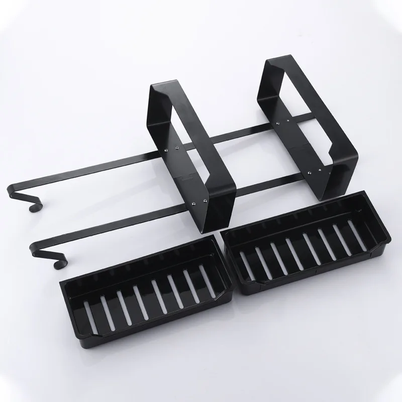 304 нержавеющая сталь аксессуары для ванной комнаты корзина душа матовая черная