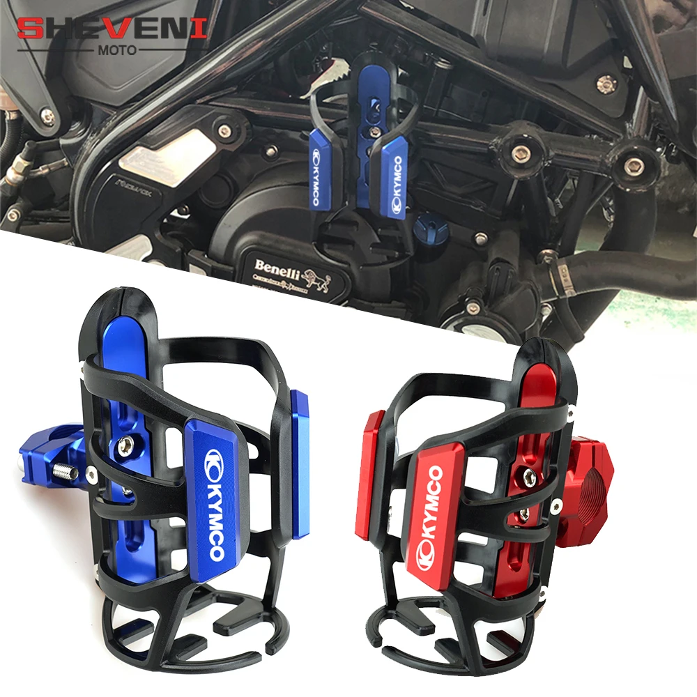 

For KYMCO Xciting 250 300 400 400S 500 DOWNTOWN 125i 200i 300i 350i Motorcycle CNC Beverage Water Bottle Drink Cup Holder Mount