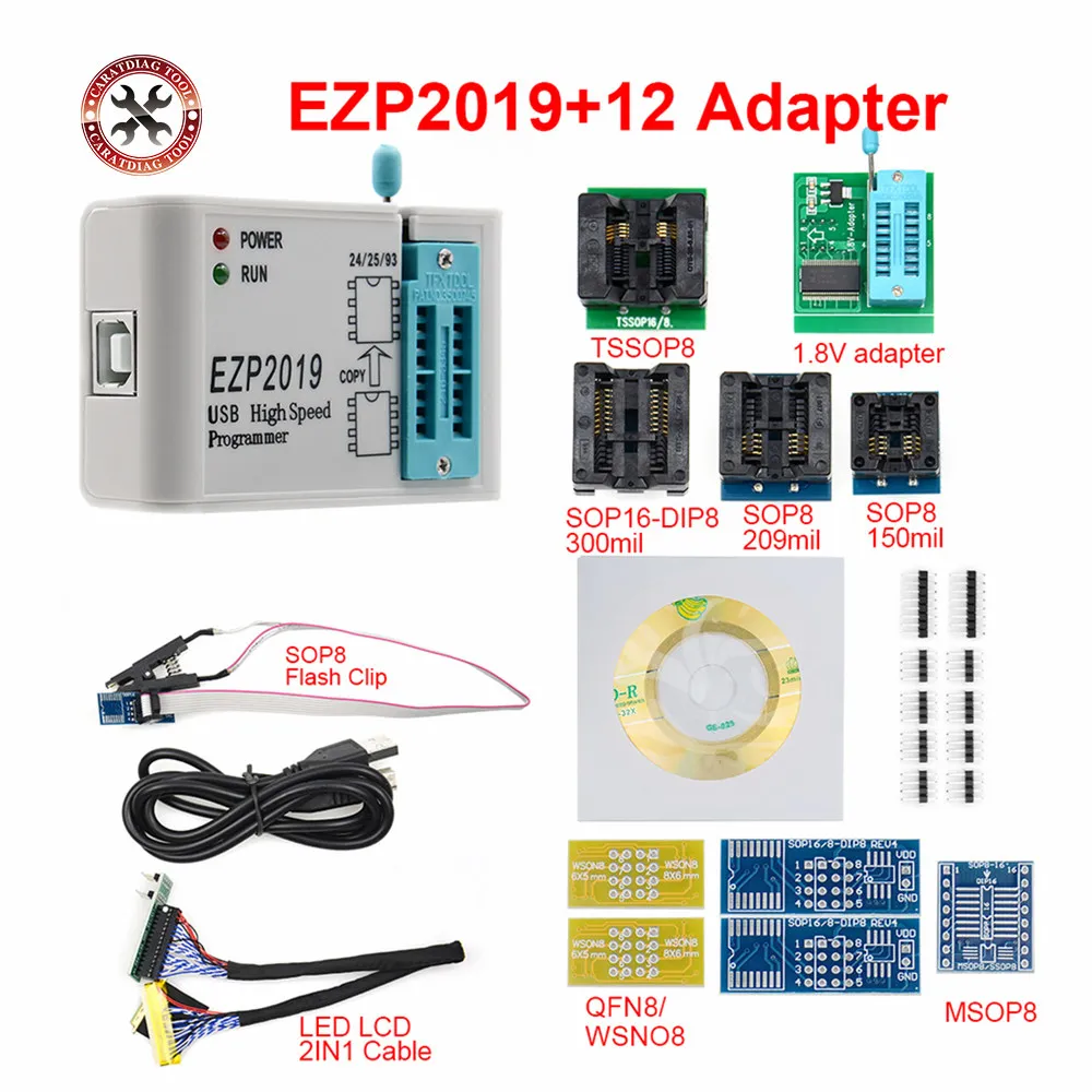 Высокоскоростной USB программатор EZP2019 SPI EZP 2019 Поддержка 24 25 93 EEPROM чип флэш BIOS