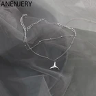 Браслет на ногу женский двухслойный из серебра 925 пробы с хвостом русалки