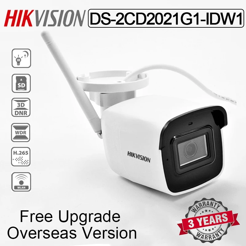 Hikvision 2 МП стандартная Wi Fi Сетевая камера беспроводная ИК 30 м со слотом для SD карты