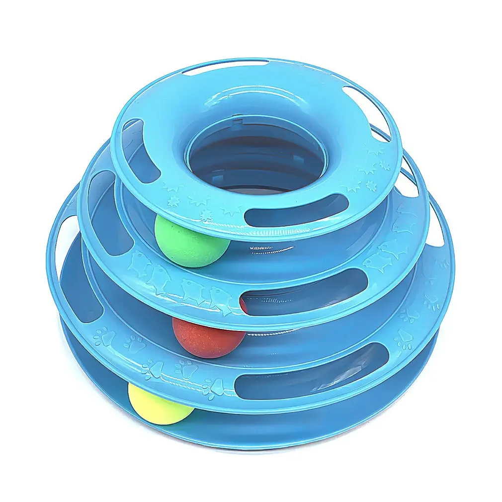 

Трехслойный диск развлечений, интеллектуальная игрушка для кошки, забавная башня-Кот, головоломка, Измельчающие когти, шар развлечений, фот...