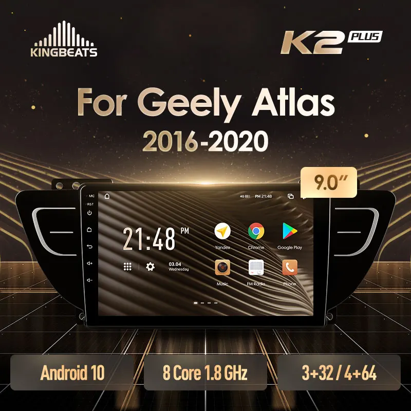 KingBeats штатное головное устройство For Geely Atlas NL 3 2016 2020 GPS Android 10 автомагнитола на
